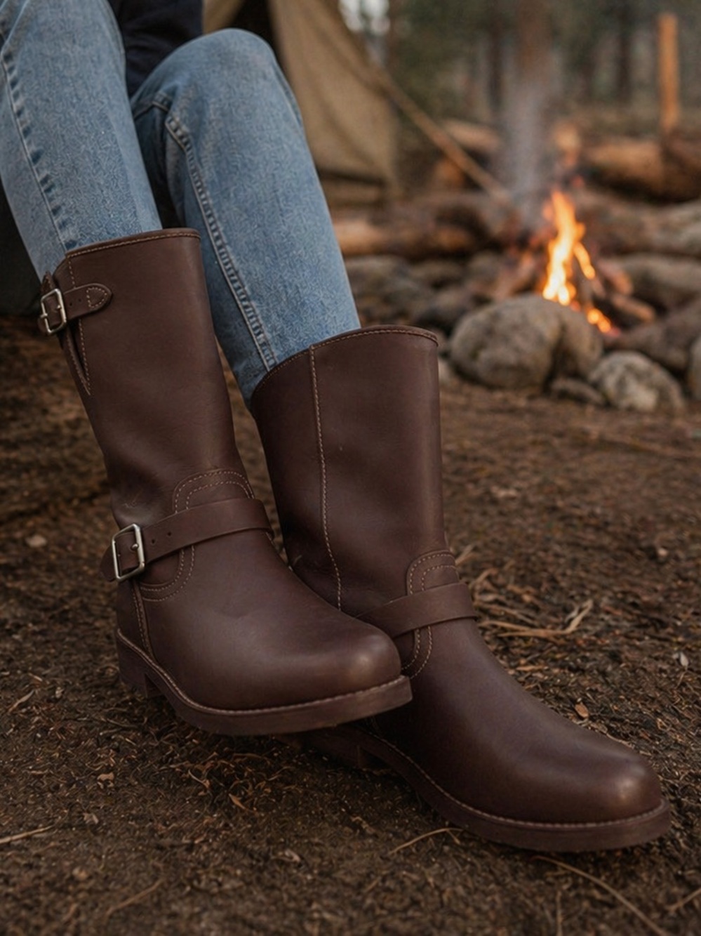 ✨ NWT Coach Brown Leather Mid-Calf Harness Boots | Style CW976 | US 9.5B ✨